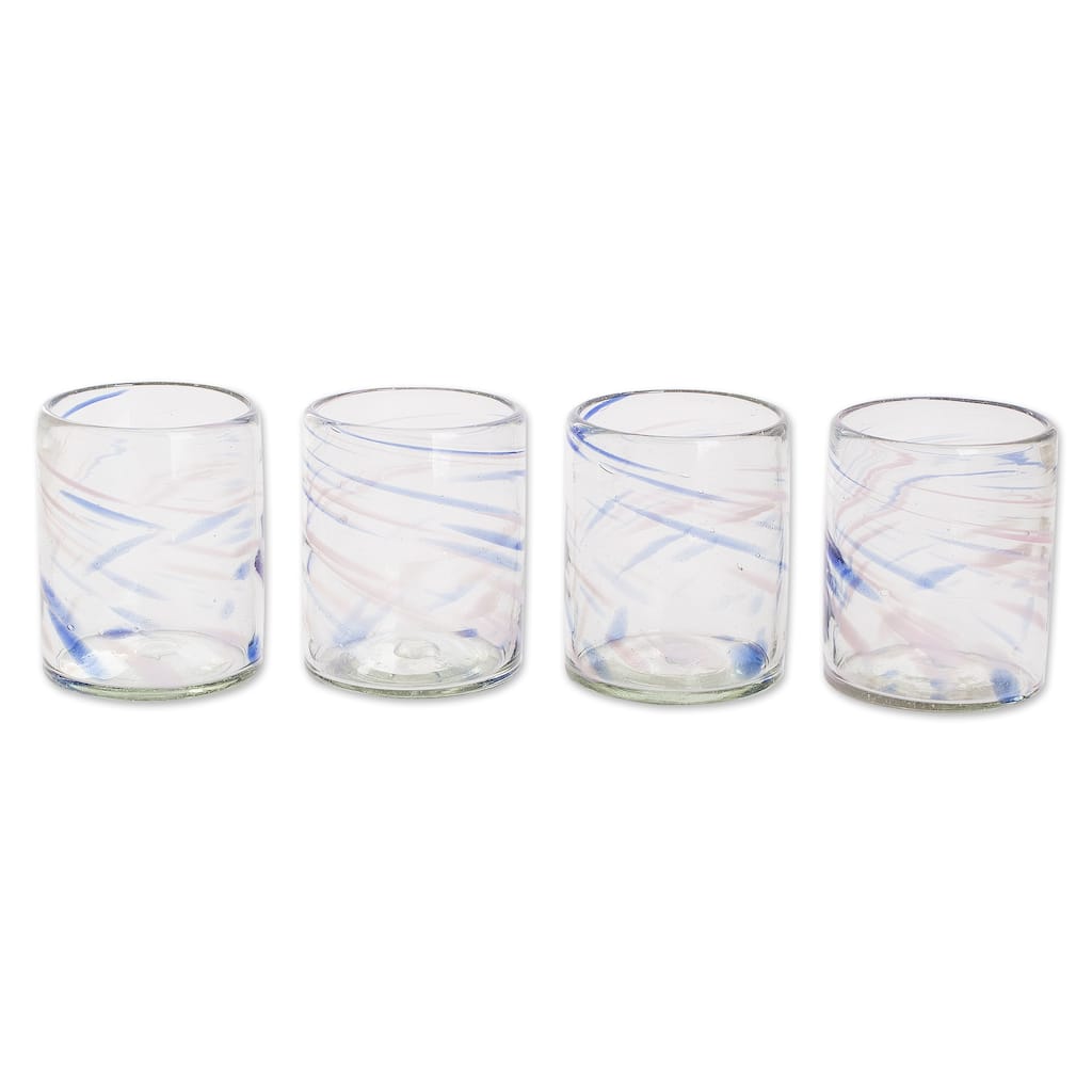 Novica Handmade Cirrus Handblown Recycled Glass Tumblers (Set Of 4)