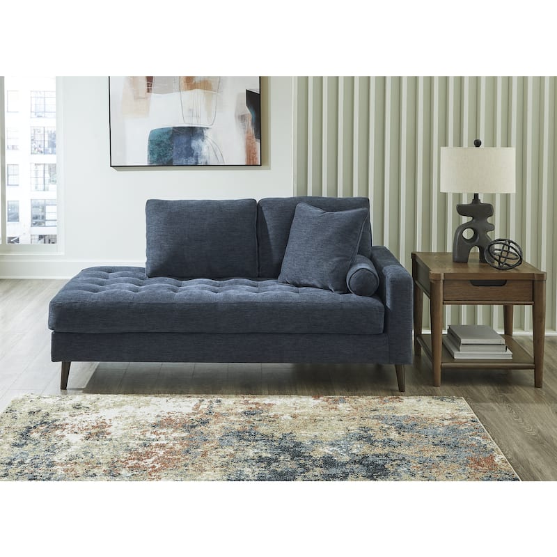 Signature Design by Ashley Bixler Blue Right-Arm Facing Corner Chaise - 37"W x 75"D x 37"H