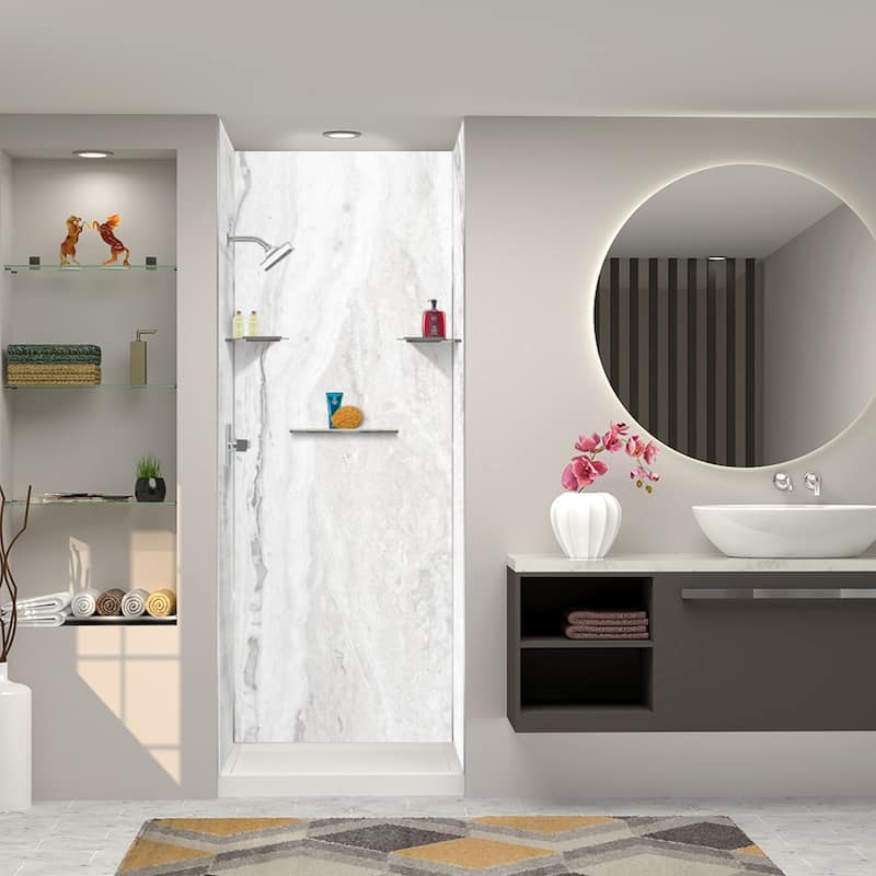 Transolid K-SS17-SSC Shower Shelf Kit - 17-in Shower Shelf and 2 Corner shelves - 17x4.45x0.78