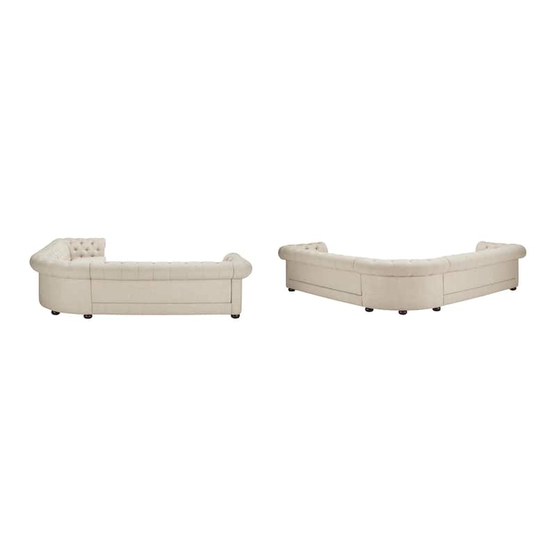 Gdansk 7-Seat L-Shaped Chesterfield Sectional Sofa