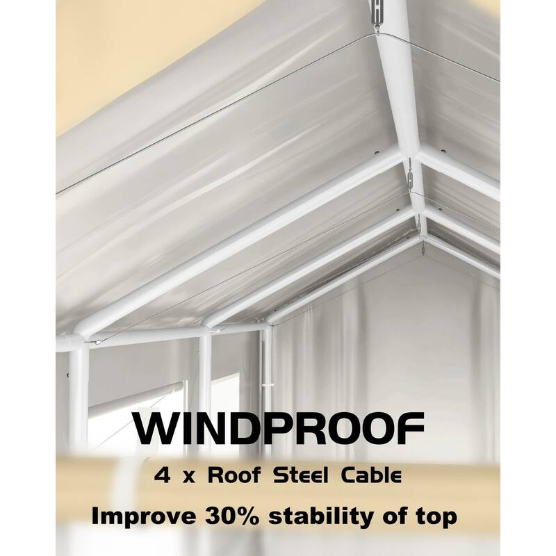 10'x20',13'x20',13'x25' Carport Windproof