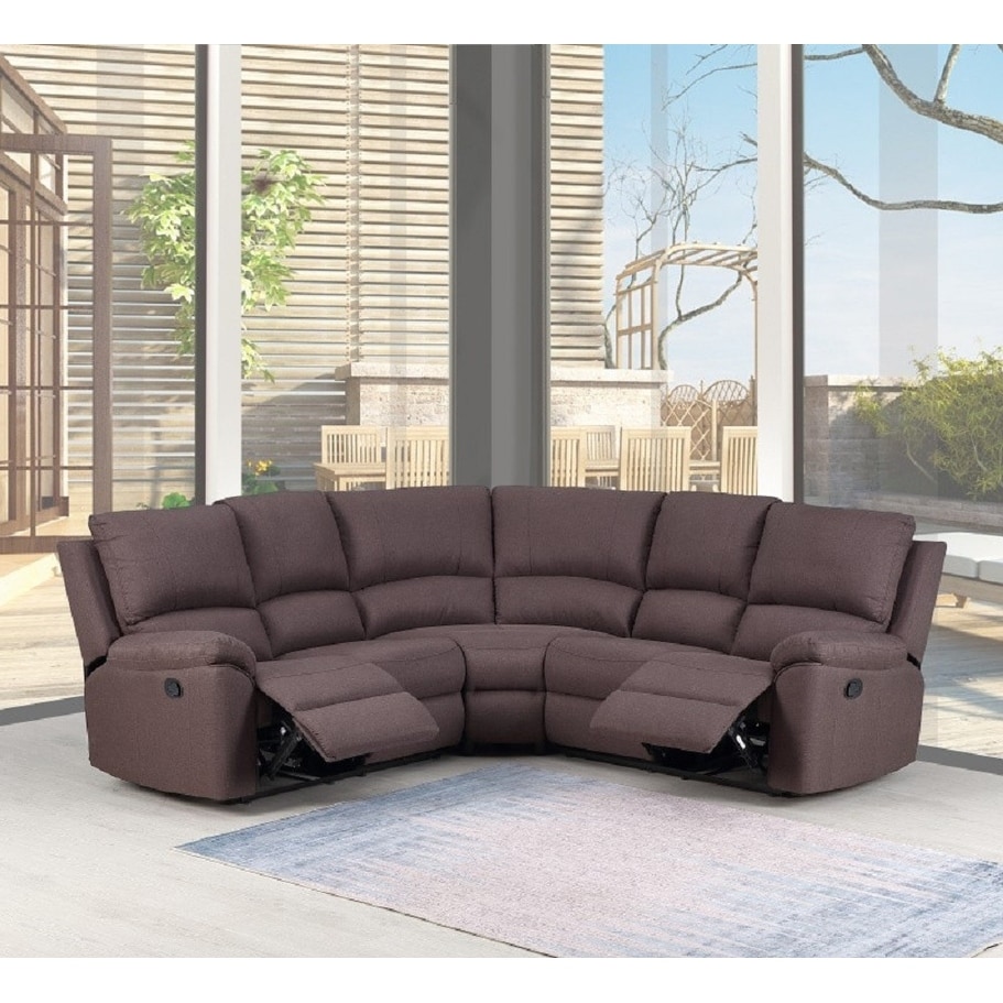 Small sectional store sofa brown