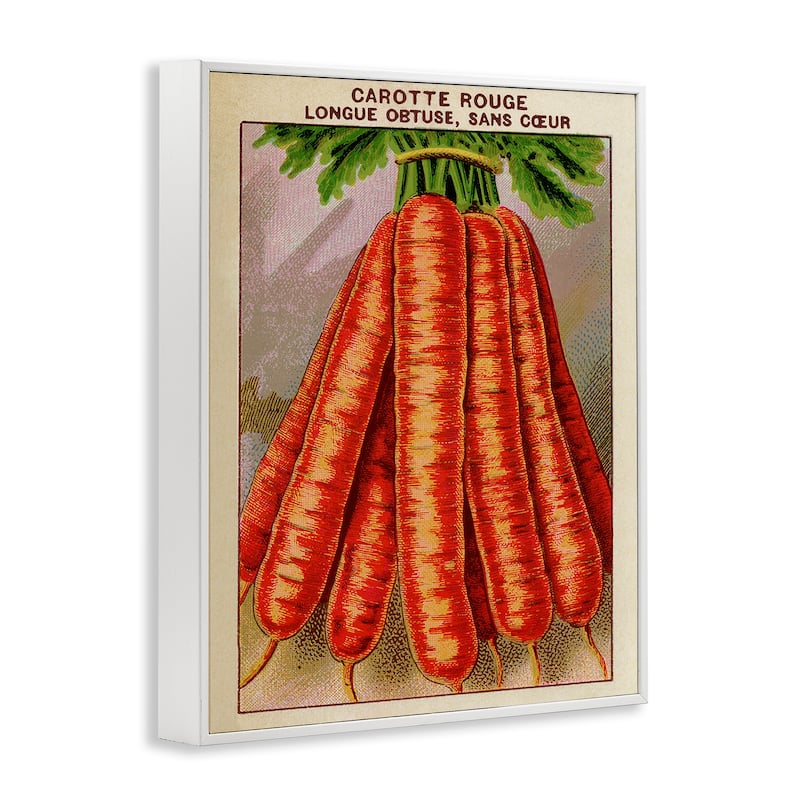 Stupell Country Vintage Carrots Framed Giclee Art Design By Lil' Rue