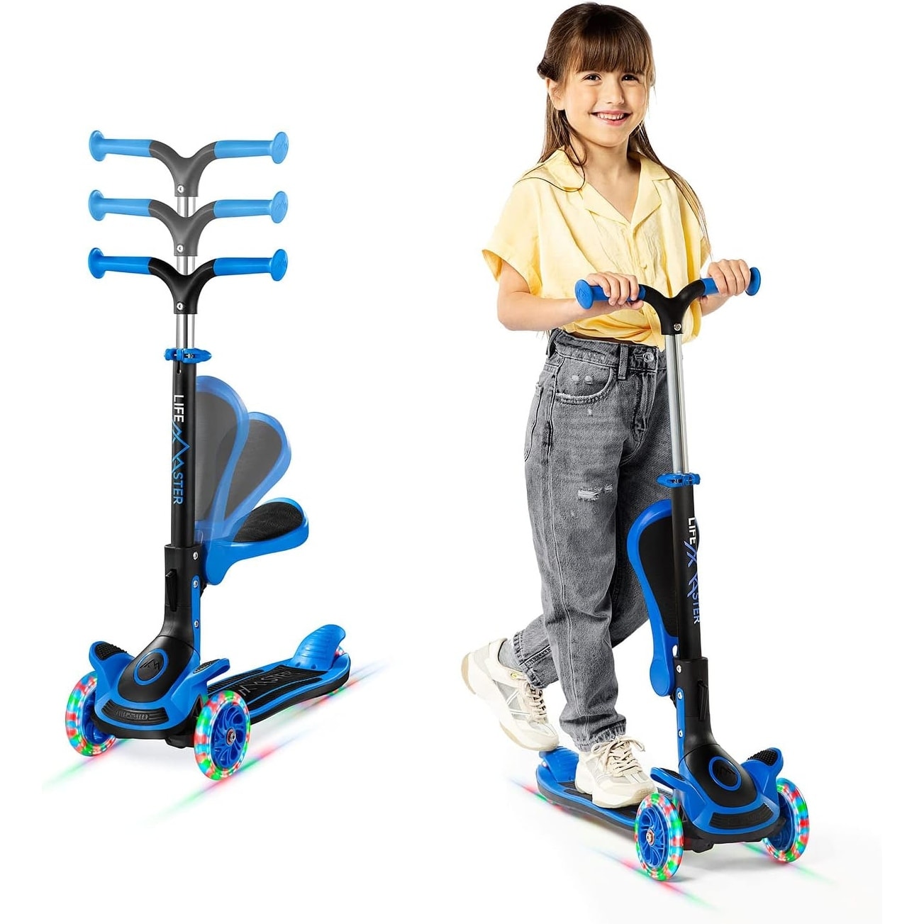 Kids Scooter undefined Foldable Seat undefined LED Wheel Lights