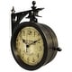 preview thumbnail 2 of 3, Charleston Indoor/Outdoor Wall Clock Thermometer - 12 x 3.5 x 11