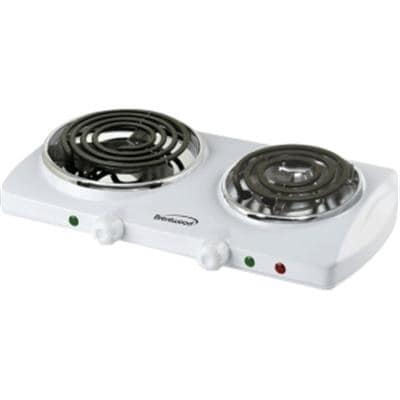 Brentwood Electric Twin Burner Model Ts-368 -White