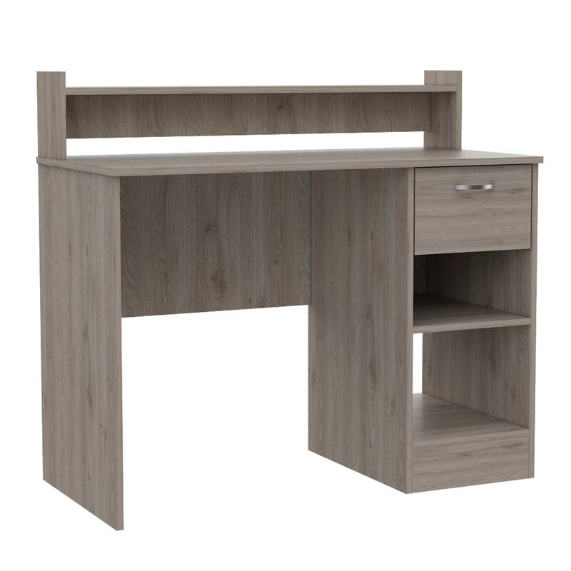 Writing Computer Desk , Multiple Shelves, One Drawer
