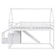 preview thumbnail 20 of 26, Twin over Twin Pine House Loft Kids Bed Frame with Slide, Staircase & Storage, Safety Guaranteed, Easy Assembly, Natural