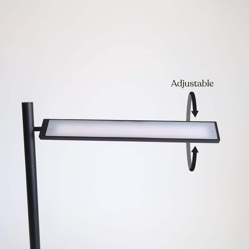 Brightech Linden LED Classic Matte Black Modern Industrial Arc Dimmable Super Bright Floor Lamp with 360º Adjustable Head