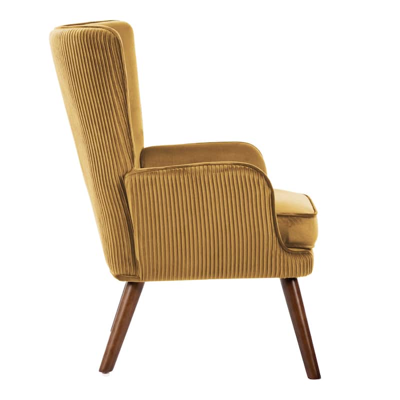 Velvet Upholstered Accent Chair Armchair for Living Room