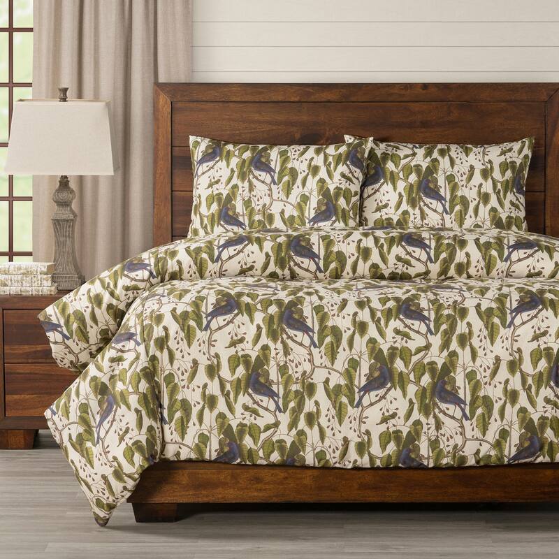 Smithsonian Bluebirds In Paradise Duvet Set - California King - 3 Piece