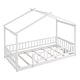 preview thumbnail 25 of 62, Wood House Bed Frame with Roof and Fence, for Kids, Teens, Girls, Boys