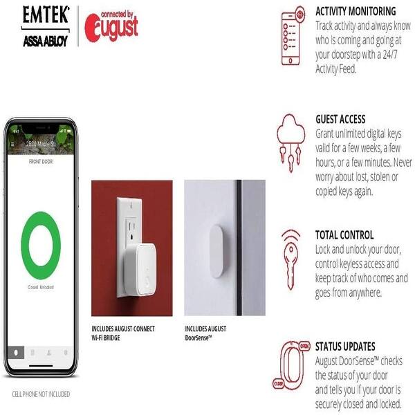 Emtek Empowered Motorized Touchscreen Keypad Smart Deadbolt Bed Bath & Beyond 31427504