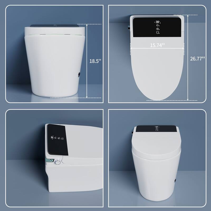 Smart Ceramic Toilet: Heated Seat , Hot Air Drying And Multiple Wash Modes for Ultimate Comfort