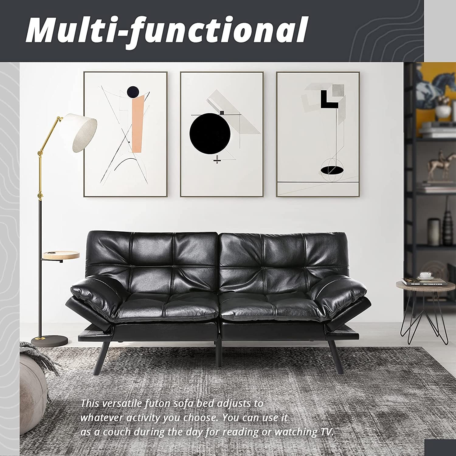 Foam futon clearance couch