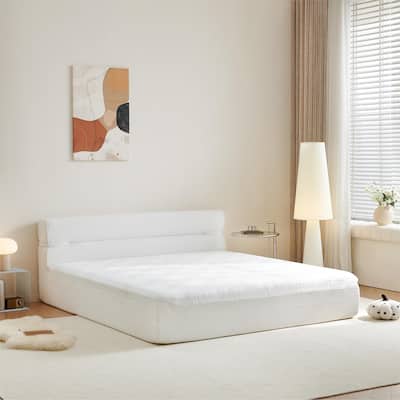 Compressed Integrated Bed A-QUEEN,Frame & Mattress,Cooling & Breathable Mattress