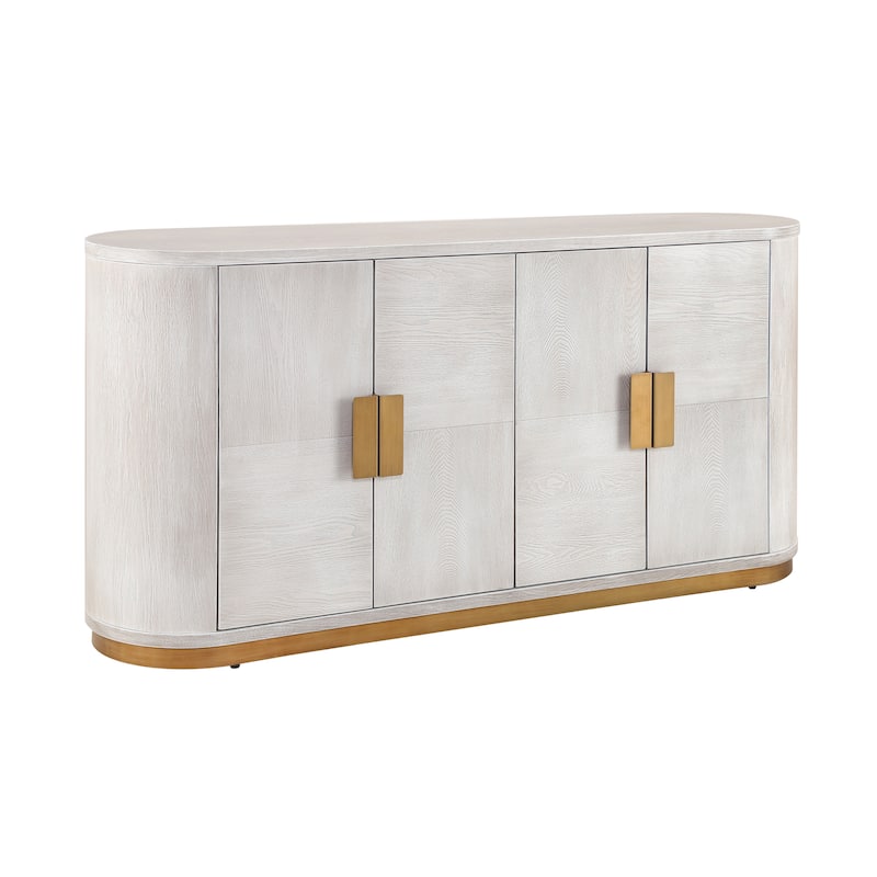 Christopher Knight Home - Valmont MDF 4 Doors Sideboard with Metal Base and Storage