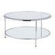 preview thumbnail 4 of 12, SEI Furniture Rainier Round Metal and Glass Coffee Coffee Table