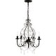preview thumbnail 10 of 9, Glenn 5-Light 17" Crystal/Metal LED Chandelier, Black by JONATHAN Y