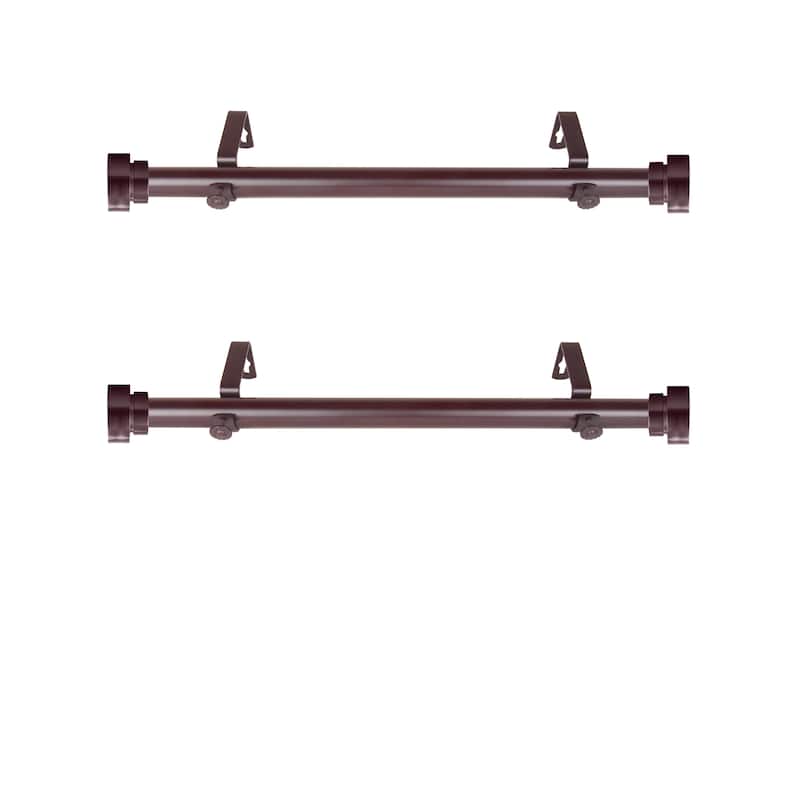 Adjustable Curtain Rod Set - 12-20 inch - 2 Rods - Elegant Steel Design - 20