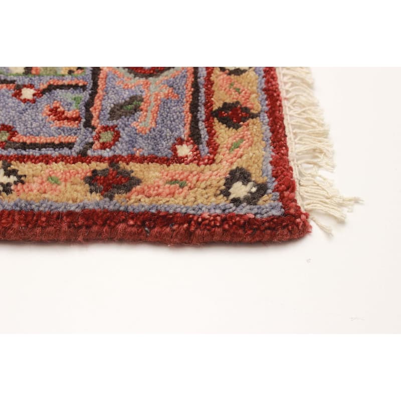 ECARPETGALLERY Hand-knotted Serapi Heritage Dark Red Wool Rug - 2'5 x 10'2