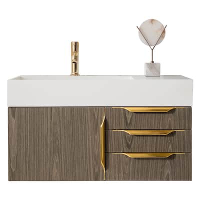 James Martin Vanities 983-V36-W-G-GW Columbia 36" Wall Mounted Single