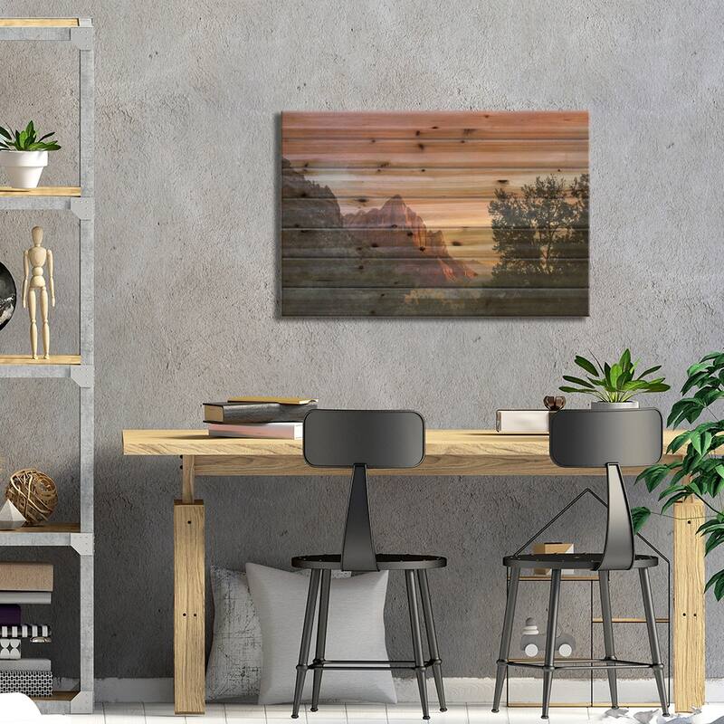 The Watchman, Zion National Park, Utah Print On Wood by Tim Fitzharris - Multi-Color