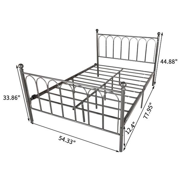 Full Size Bed Frame with Classic Headboard and Under Bed Storage Bed