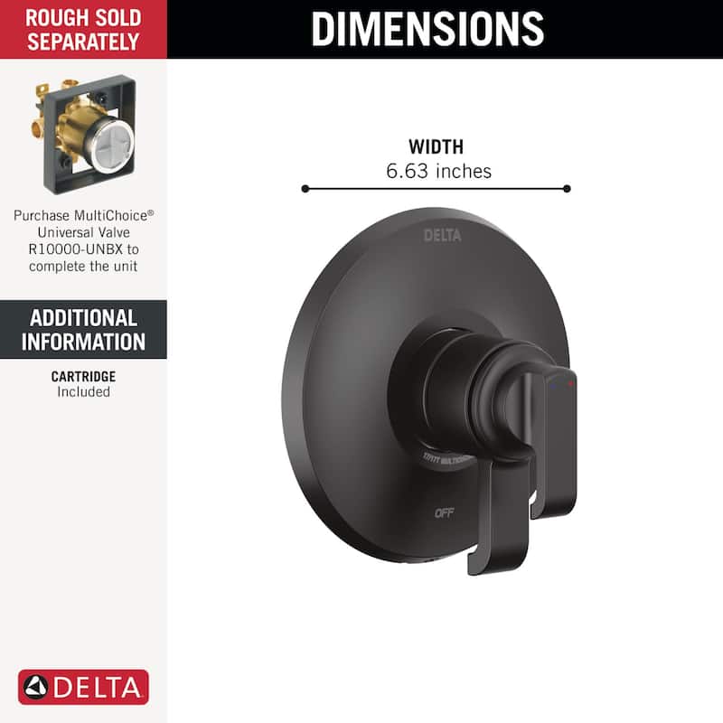 Delta T17089 Tetra Monitor 17 Series Pressure Balanced Valve Trim Only