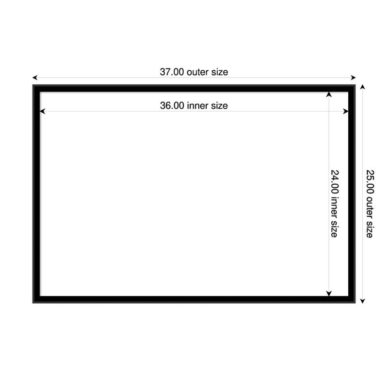Incline Framed Dry Erase Magnetic Board - 37 x 25 in - Incline Black