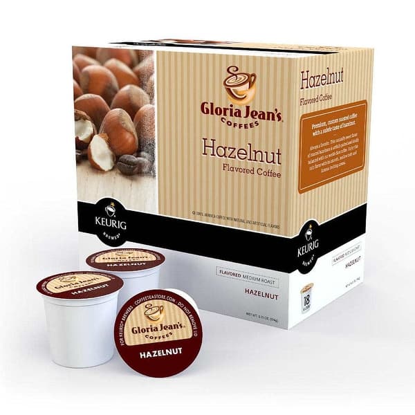 Gloria Jean's Coffees Hazelnut, Serve Coffee K-Cup Pod, Flavored