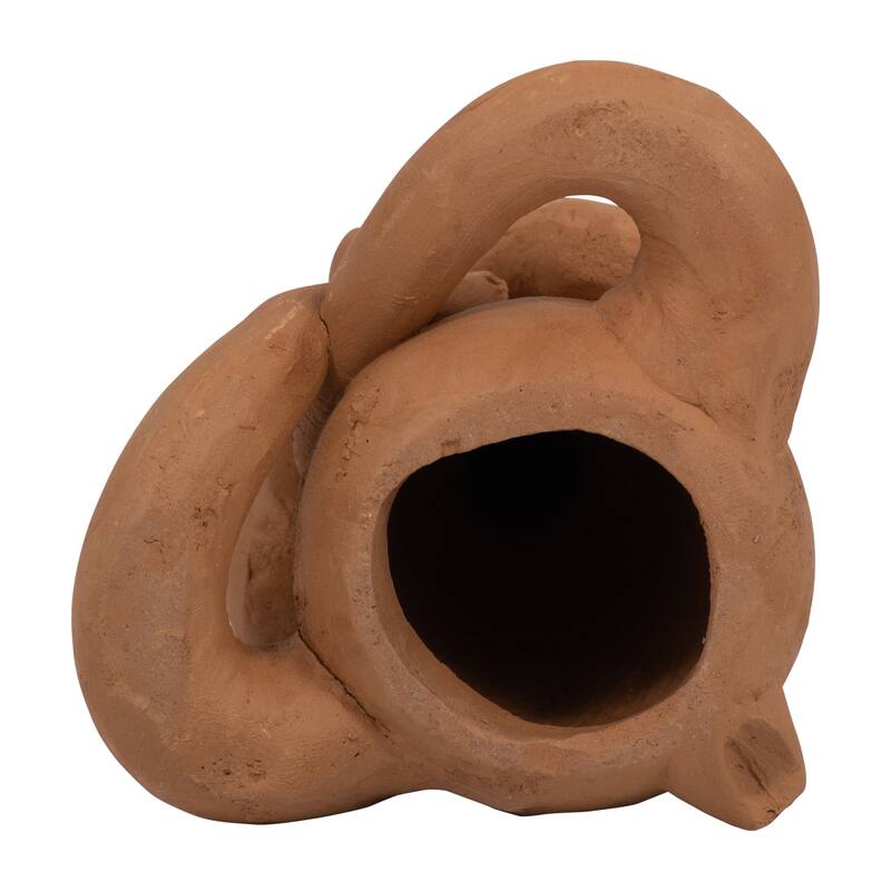 Sagebrook Home Terracotta Natural Novelty Solid Color Yoga Bunny