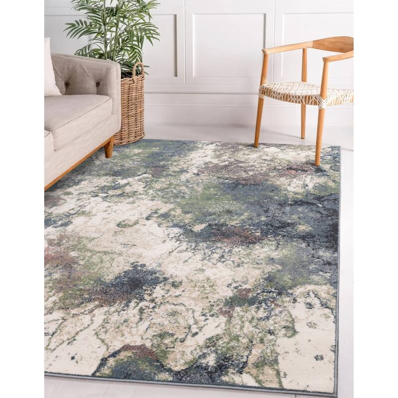 Alpine Rug Co. Dayton Blue/Green Distressed Rug