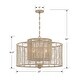 preview thumbnail 5 of 9, Jayna 4 Light Burnished Silver Chandelier - 25'' W x 16.5'' H