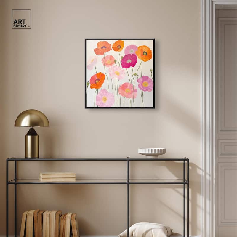 Sunset Poppy Chorus II Canvas by Art Remedy