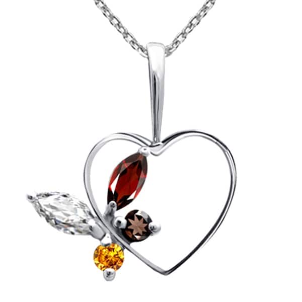 Orchid Jewelry 21 Ct Brown Smoky Quartz 925 Sterling Silver Solitaire Pendant Birthday Gifts For Women