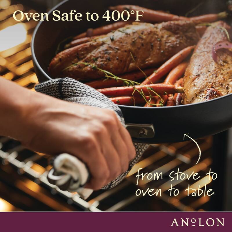 Anolon Advanced Home Hard-Anodized 10-Quart Nonstick Stockpot, Moonstone