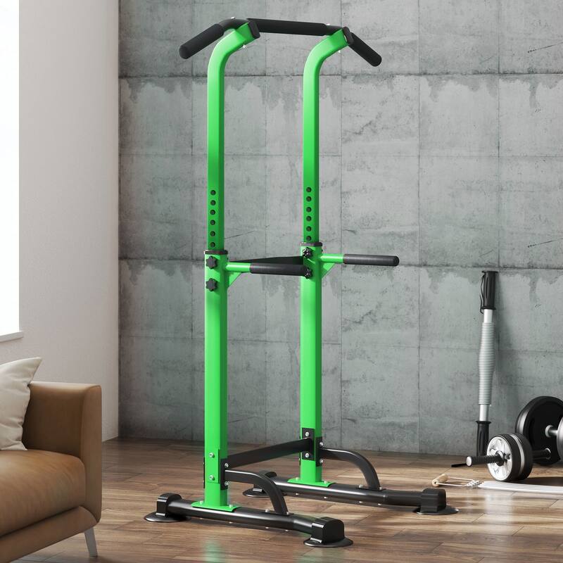 Adjustable Height Power Tower Pull Up Bar Station Home Gym Workout Equipment