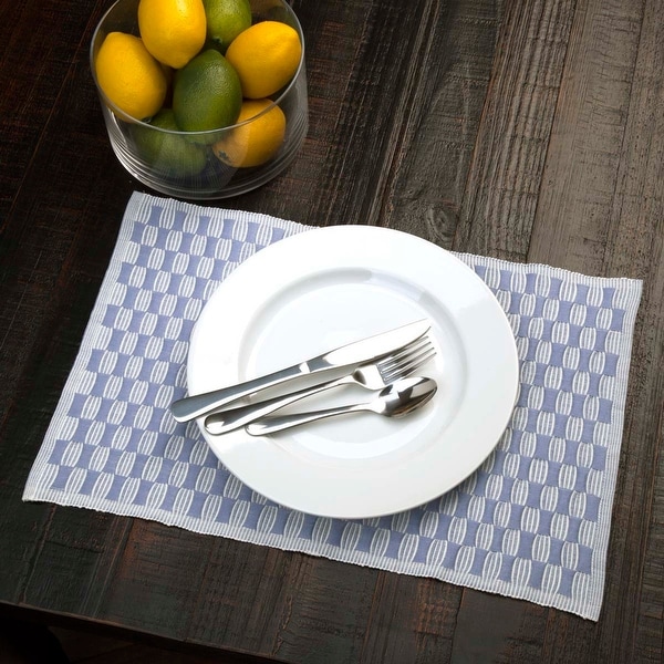 Chandler Ribbed Placemat Set of 6 12x18 - Placemat 12x18. Opens flyout.
