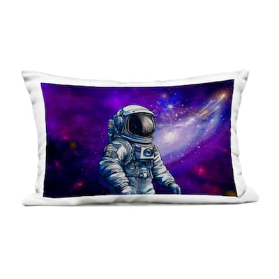 Stupell Astronaut Among Cosmic Space Printed Outdoor Throw Pillow Design by Jesse Keith