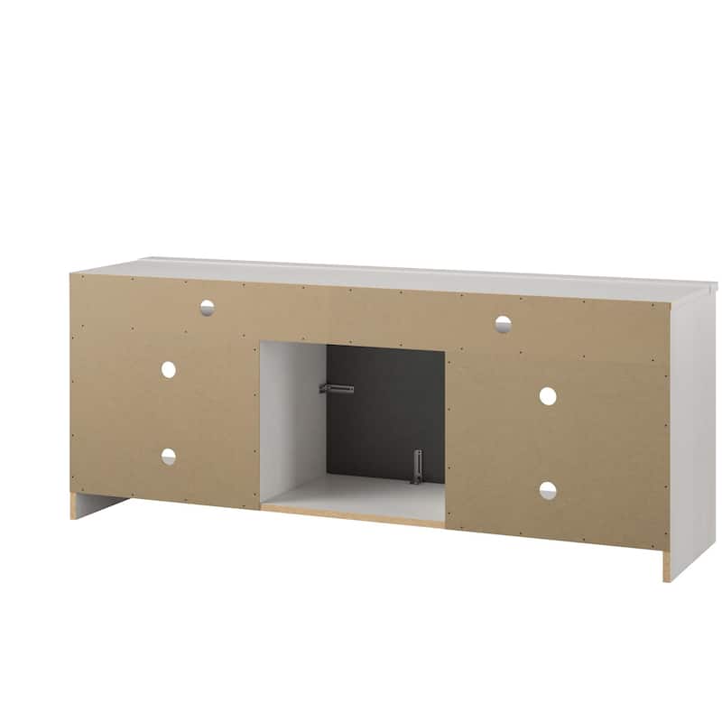 Ameriwood Home Hickory Hill 65" TV Stand with Electric Fireplace
