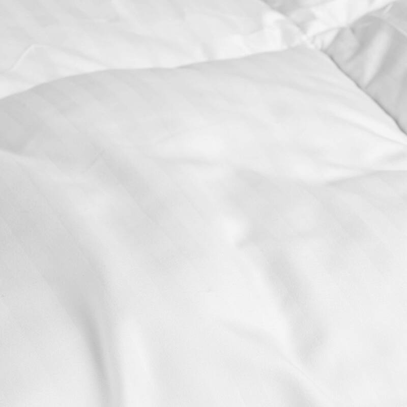 Superior 1 cm Striped Brushed Microfiber Reversible Down Alternative Comforter