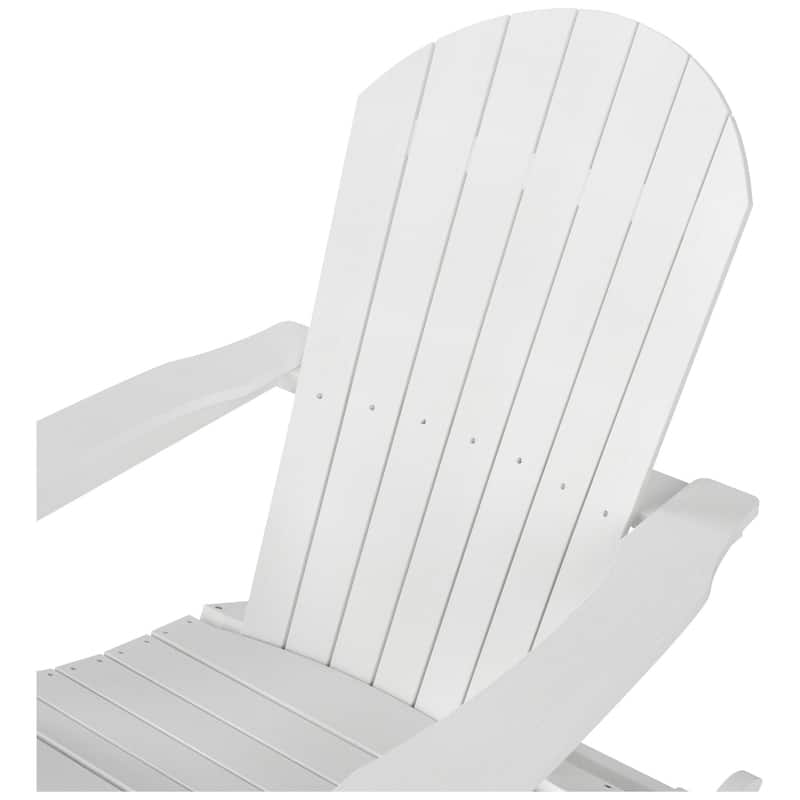 Polytrends Vineyard HIPS Outdoor Eco-Friendly All Weather Seashell Rocking Adirondack Chair