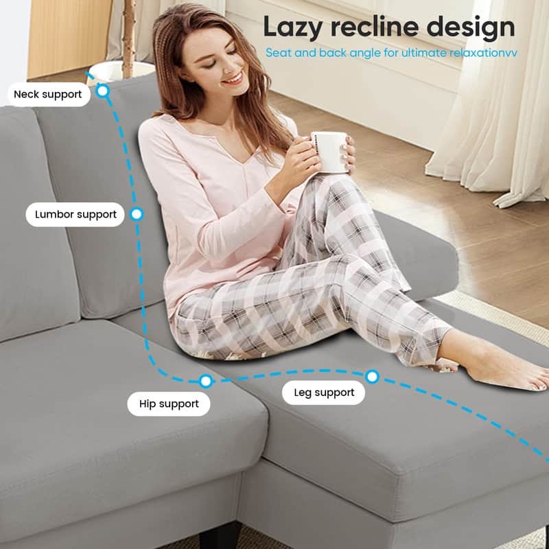 Mixoy W110"Velvet U-Shaped Sectional Sofa Couches,Upholstered 4-Seater Sofa with Double Chaises and Sleepable Armrest