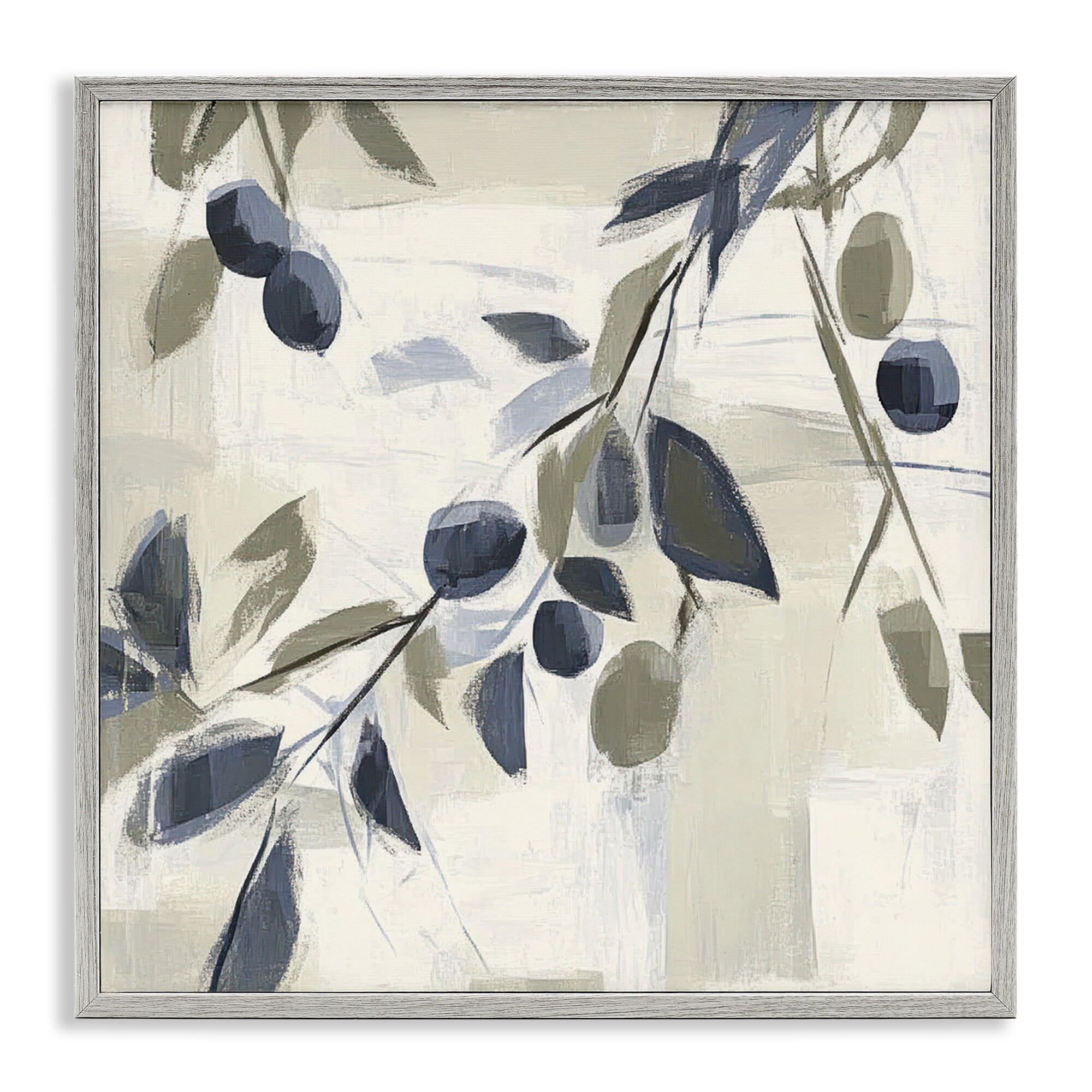Stupell Soft Mediterranean Greenery Framed Giclee Art Design By Mona Grace