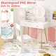 preview thumbnail 6 of 6, White Princess Makeup Dressing Desk and Chair Set with Mirror and Lights for Kids - 27.5" x 13.5" x 40"