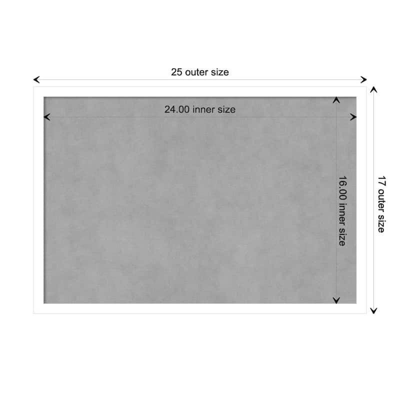 Amanti Art Svelte White Framed Magnetic Board - Board Size 24x16