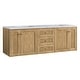 preview thumbnail 24 of 37, James Martin Vanities Laurent 72" Double Vanity, Light Natural Oak
