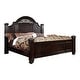 preview thumbnail 22 of 26, Vame Traditional Walnut Solid Wood 3-Piece Poster Bedroom Set by Furniture of America