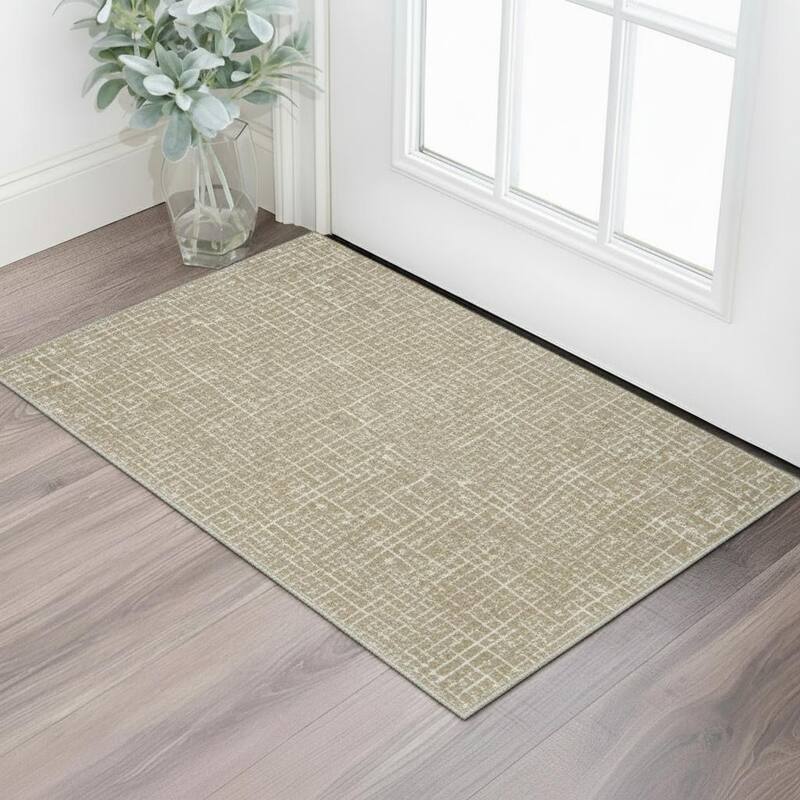 HomeRoots Abstract Geometric Modern, Contemporary Rectangle Area Rug - 3' X 5'